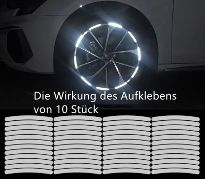 Reflektierende Aufkleber für Autoräder