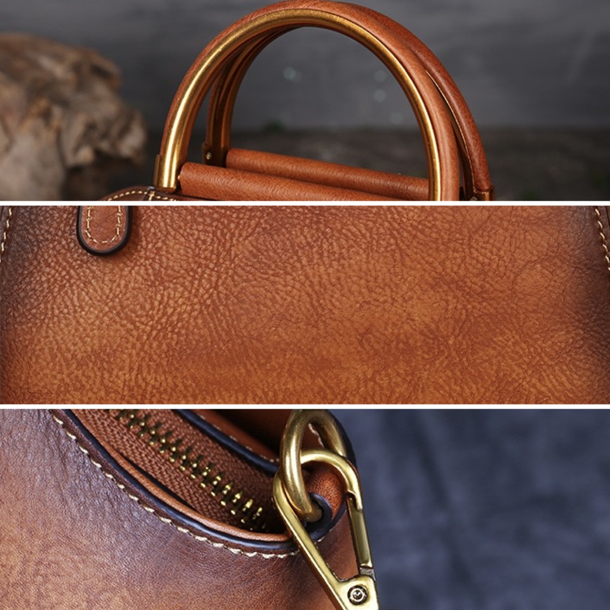 Vintage Distressed Pattern Cowhide Women's Bag WLB02