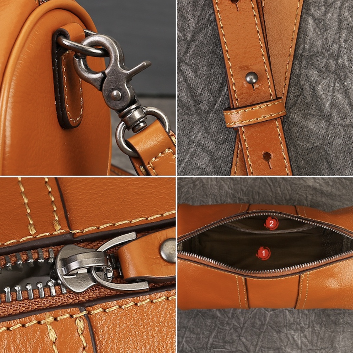 Genuine Leather Cylindrical Women's Bag WLB03