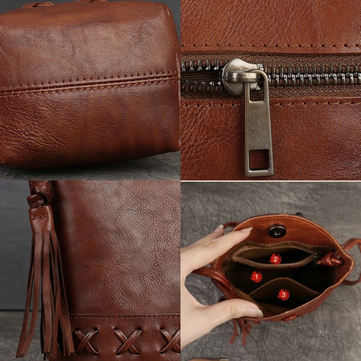 Women's Vintage Genuine Leather Crossbody Bag WLB01