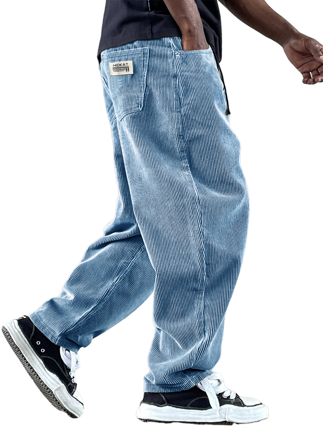 Lässige Herren-Cordhose im Retro-Stil mit mehreren Taschen