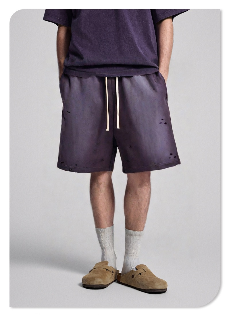 Lässige Shorts mit Used-Look-Graffiti-Print