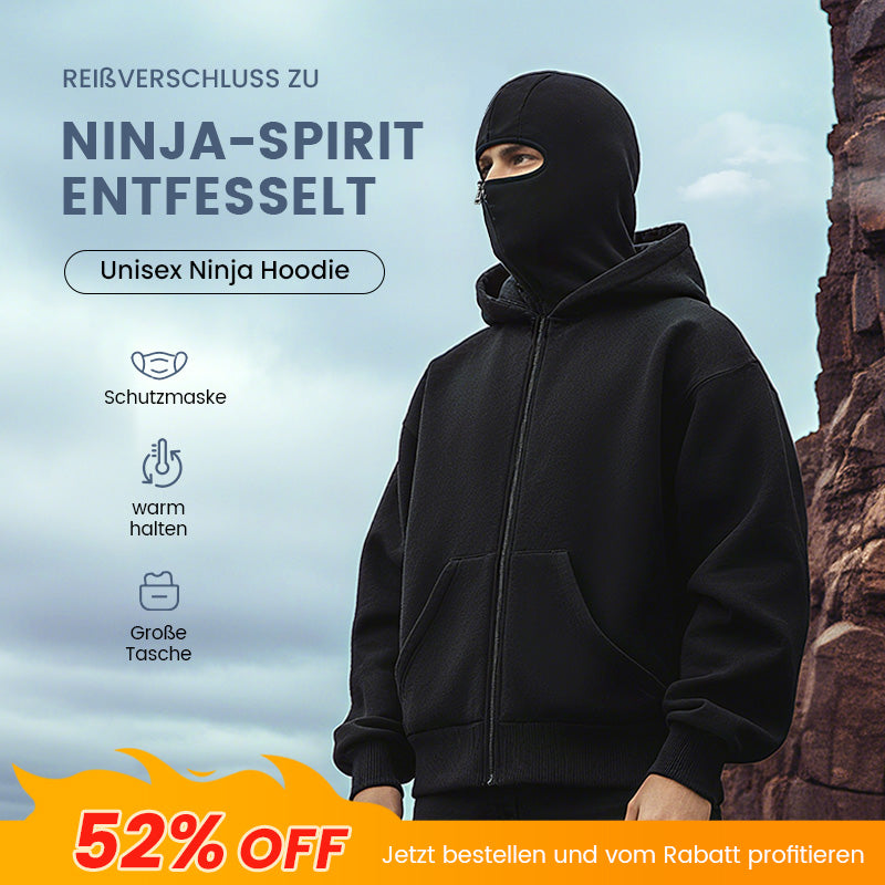 🎁 Heiße Aktion: 50 % Rabatt 🔥 Ninja Zip-Up Hoodie für Herren & Damen – Rundumschutz