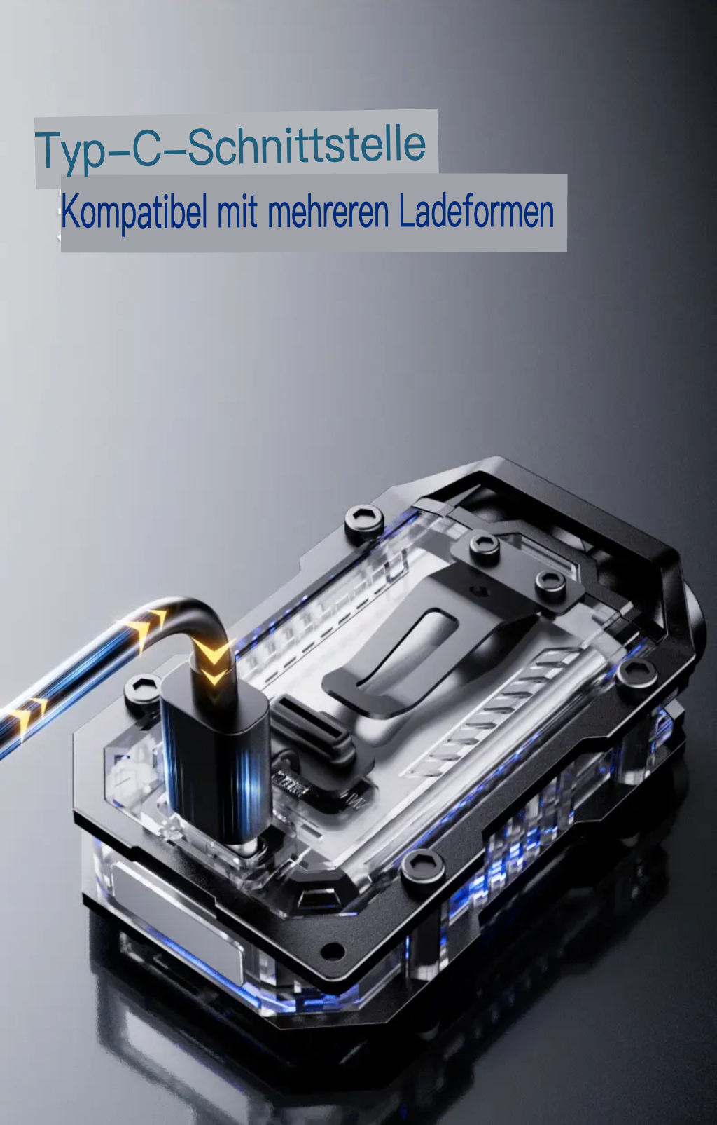Multifunktionale Taschenlampe mit starkem Licht für den Außenbereich