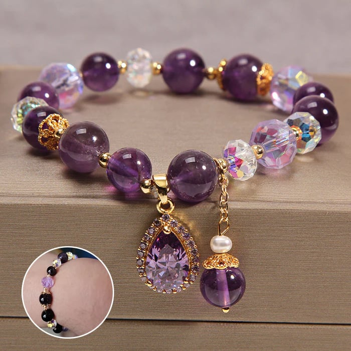 Amethyst Wassertropfen Armband