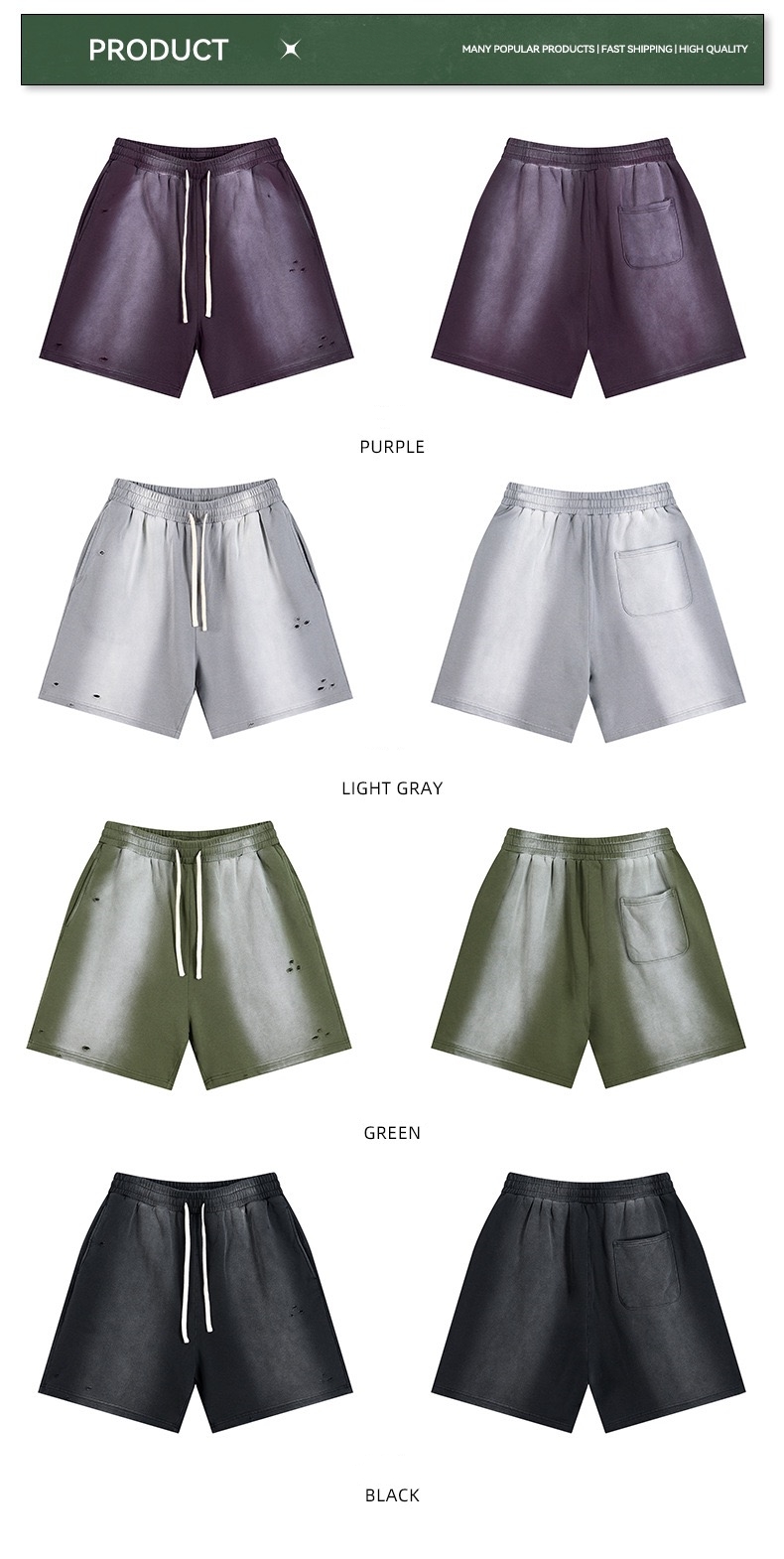 Lässige Shorts mit Used-Look-Graffiti-Print