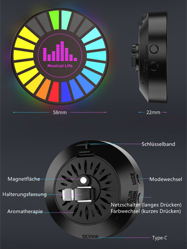 Car-Audio-Rhythmus-Umgebungslicht