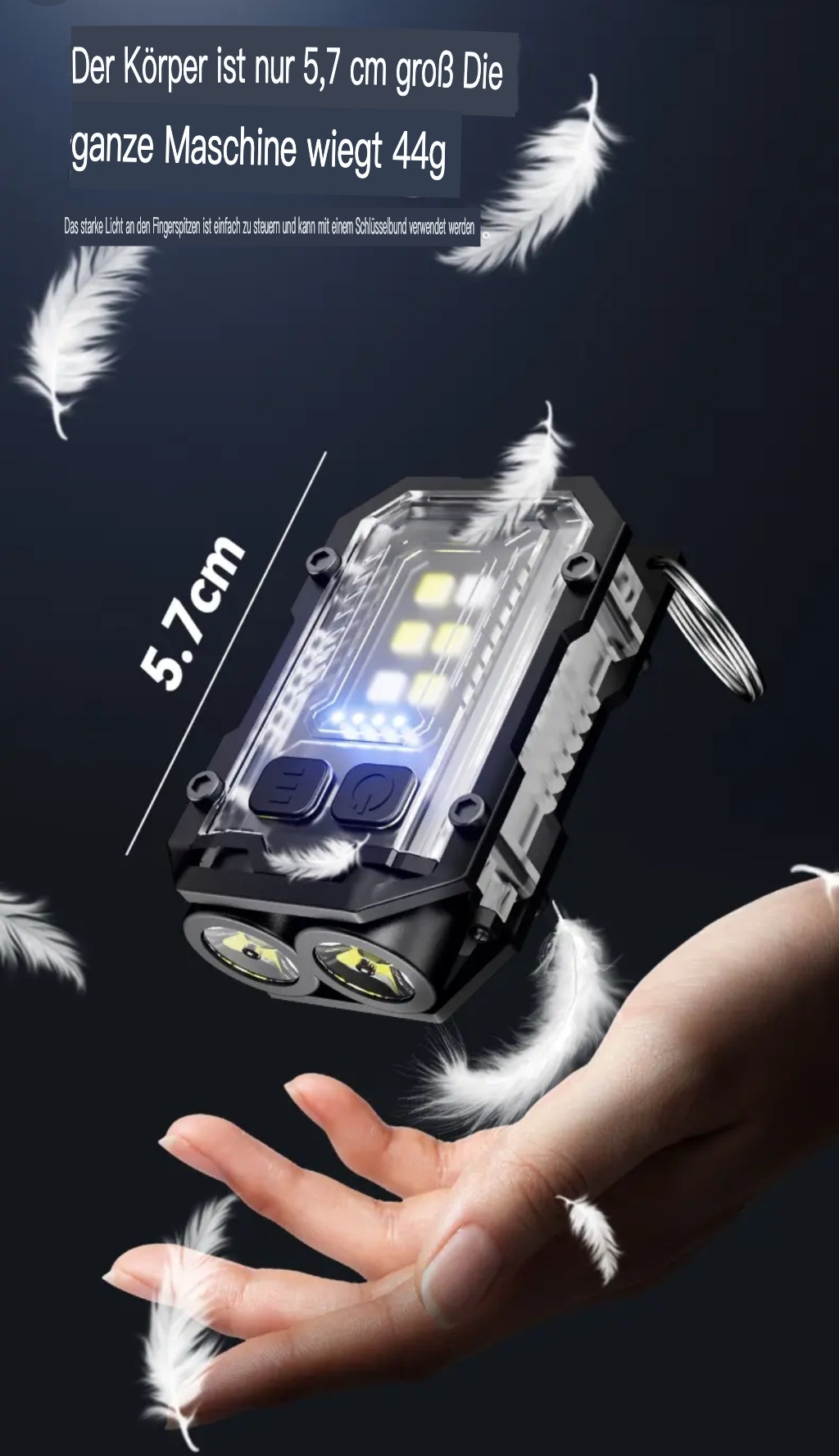Multifunktionale Taschenlampe mit starkem Licht für den Außenbereich