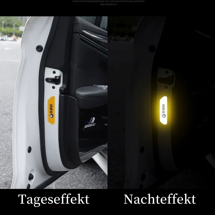 Auto reflektierende Aufkleber Antikollisionsstreifen LOGO【4 Stück】