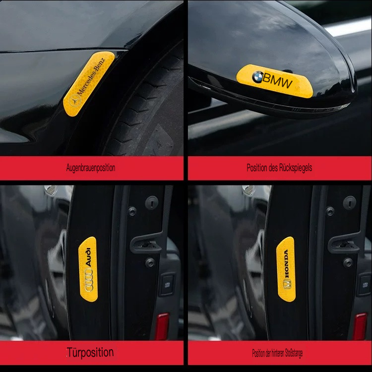 Auto reflektierende Aufkleber Antikollisionsstreifen LOGO【4 Stück】