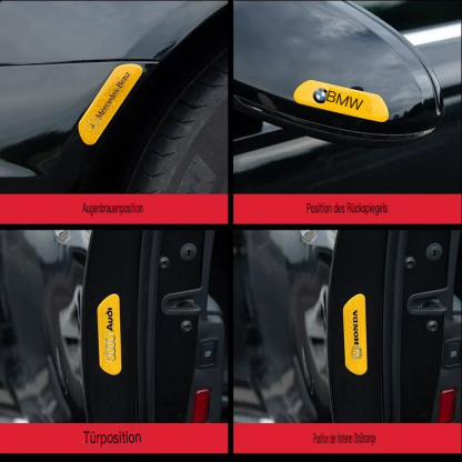 Auto reflektierende Aufkleber Antikollisionsstreifen LOGO【4 Stück】