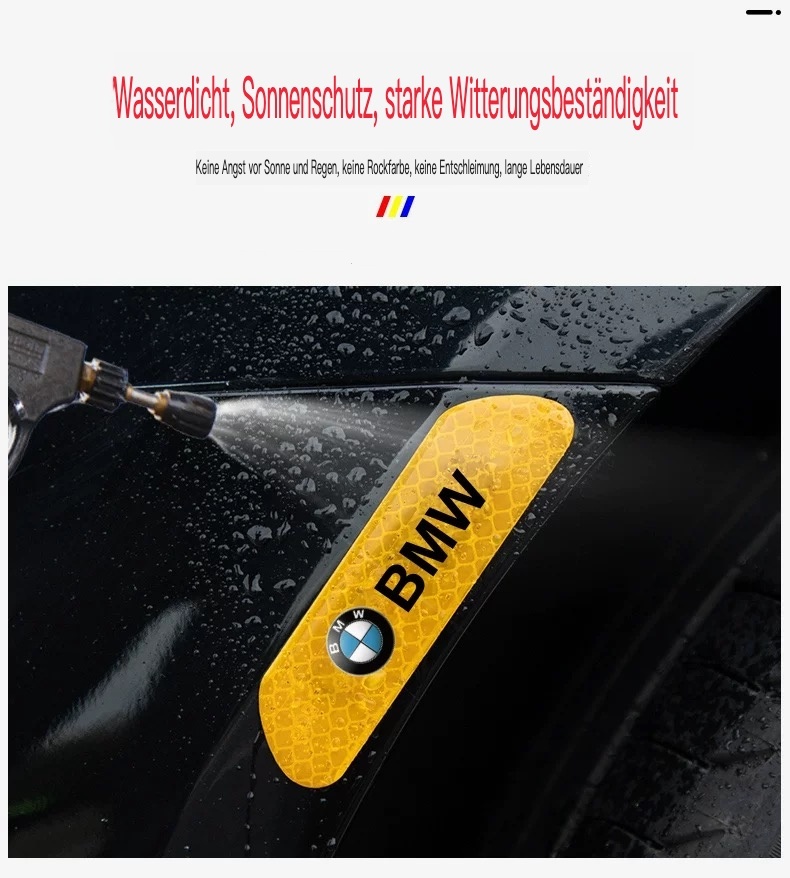 Auto reflektierende Aufkleber Antikollisionsstreifen LOGO【4 Stück】