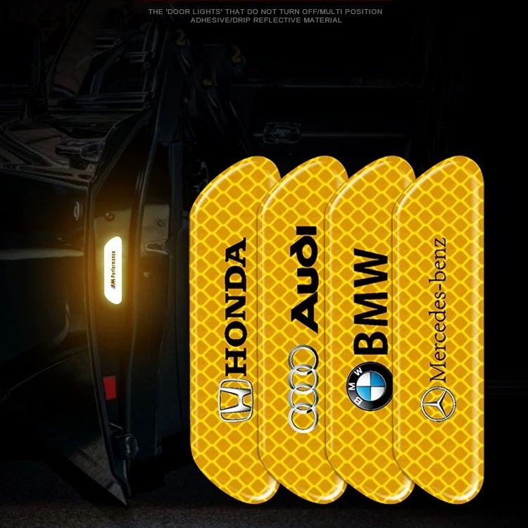 Auto reflektierende Aufkleber Antikollisionsstreifen LOGO【4 Stück】