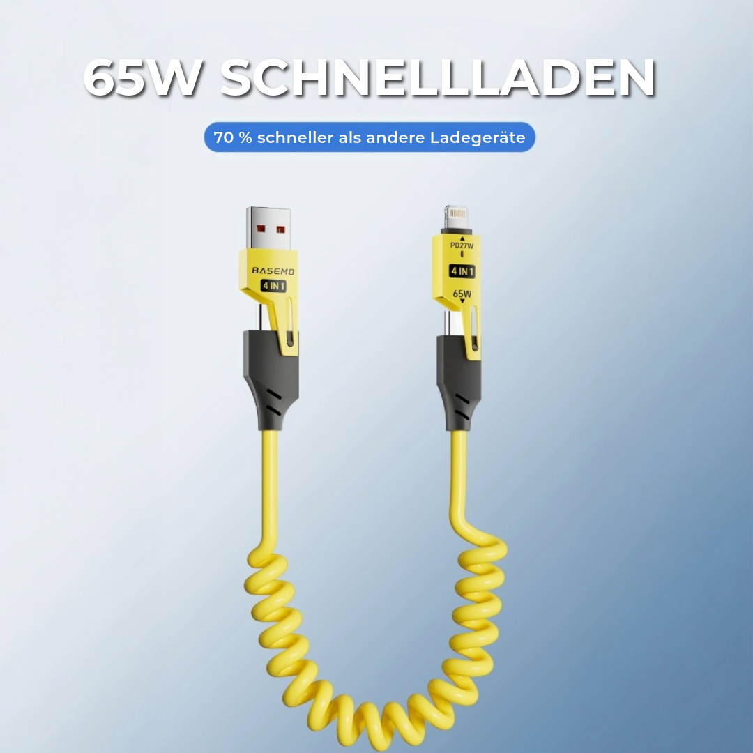 4-in-1 Ausziehbares Ladekabel | 150cm