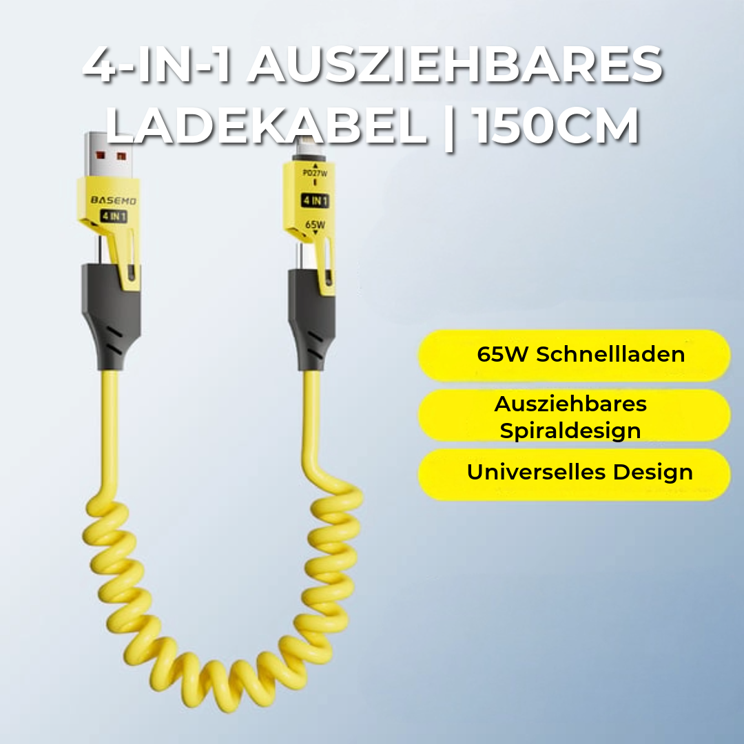 4-in-1 Ausziehbares Ladekabel | 150cm