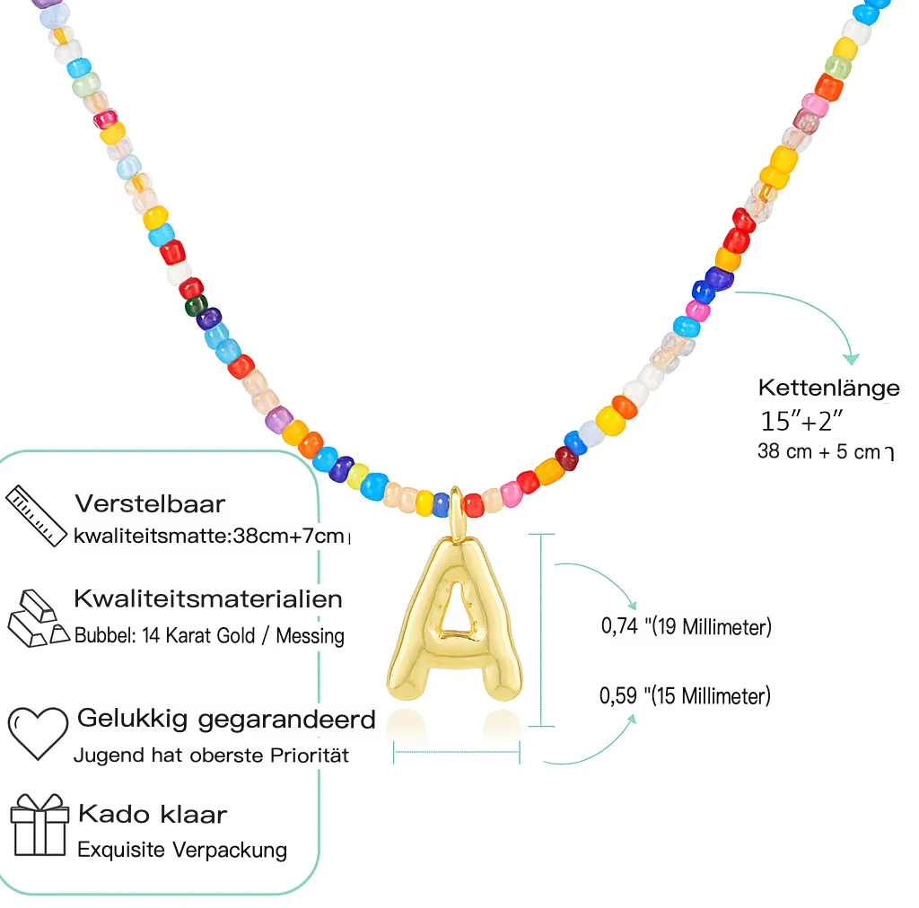 Buchstabenkette mit Farben – Einzigartig und Trendy
