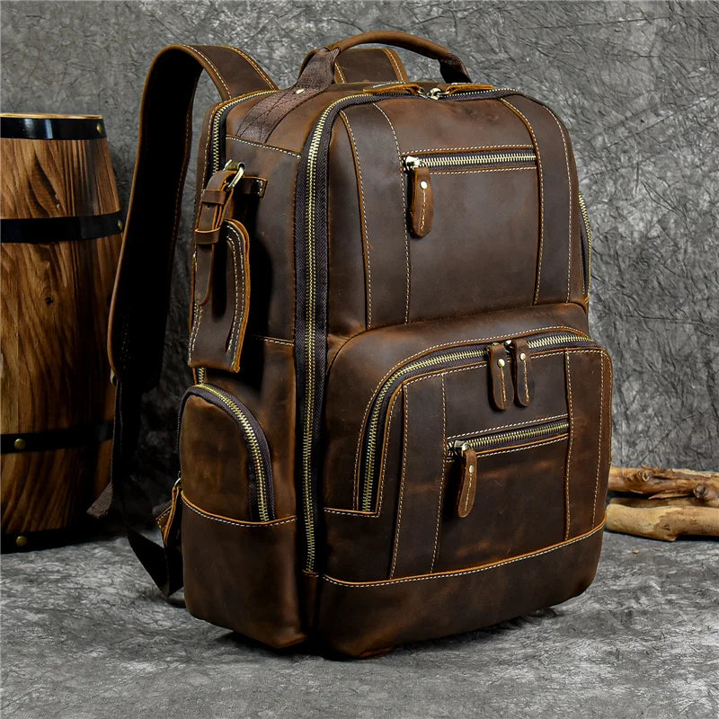 Vintage Reiserucksack aus Rindsleder BP04