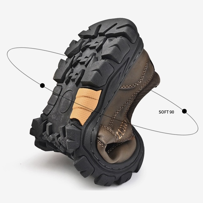 Men's Genuine Leather Orthopedic Slip-on Walking Shoes