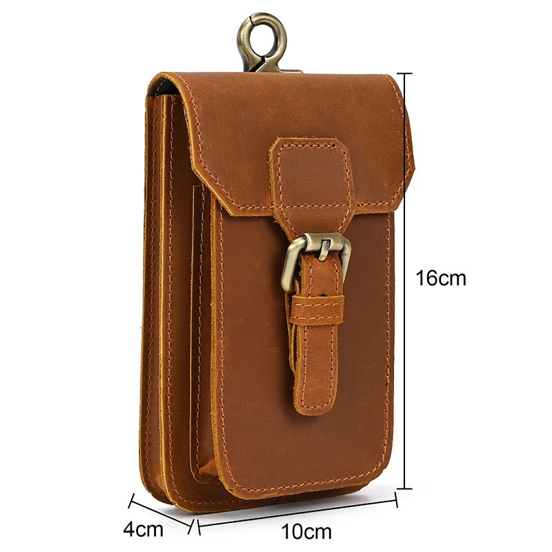 Men's Genuine Leather Belt Style Casual Waist Bag
