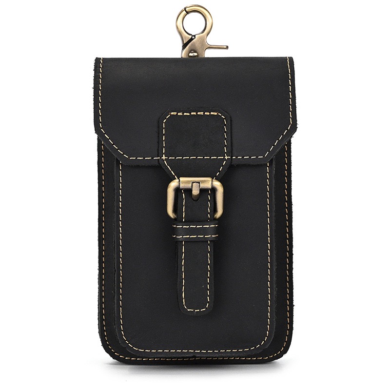 Men's Genuine Leather Belt Style Casual Waist Bag