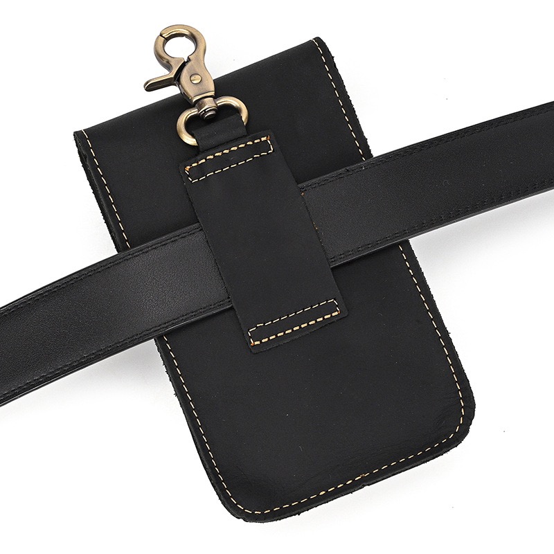 Men's Genuine Leather Belt Style Casual Waist Bag