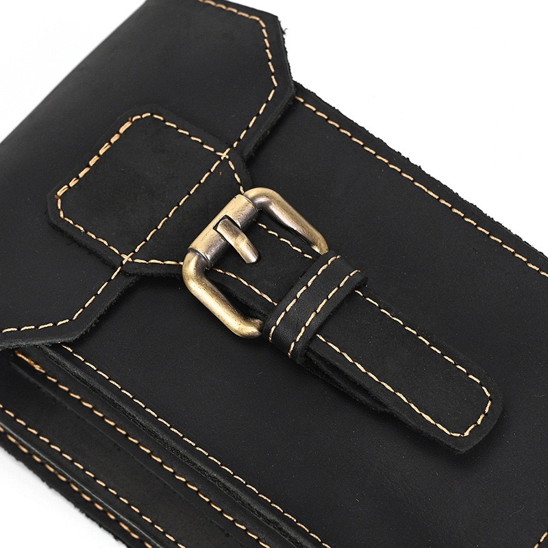 Men's Genuine Leather Belt Style Casual Waist Bag