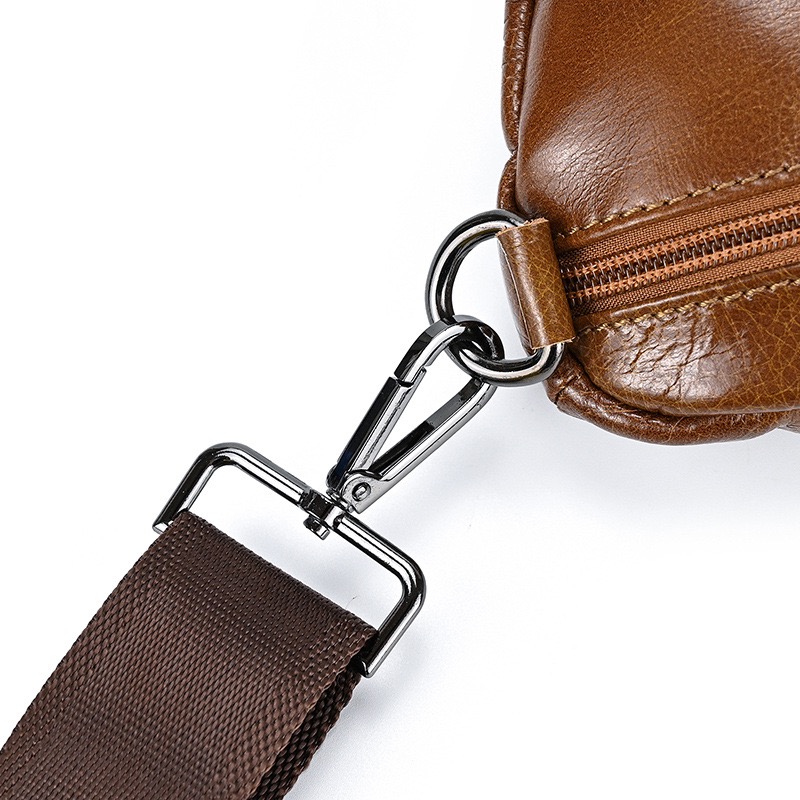 Irregular Genuine Leather Fashion Chest Bag CB01