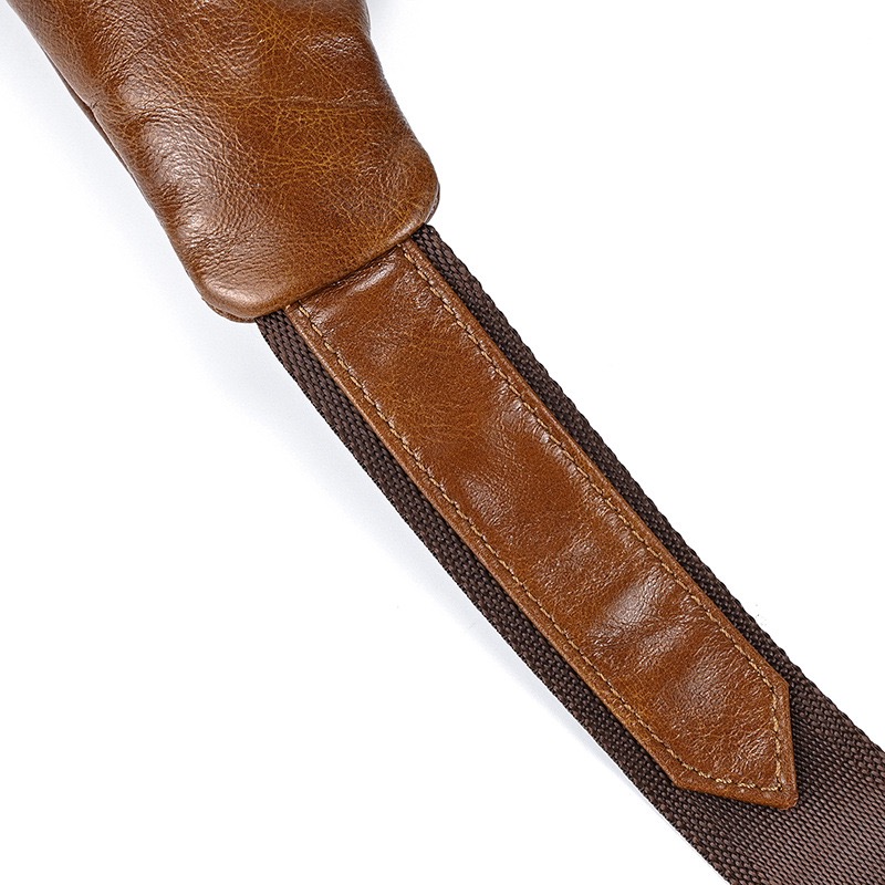 Irregular Genuine Leather Fashion Chest Bag CB01