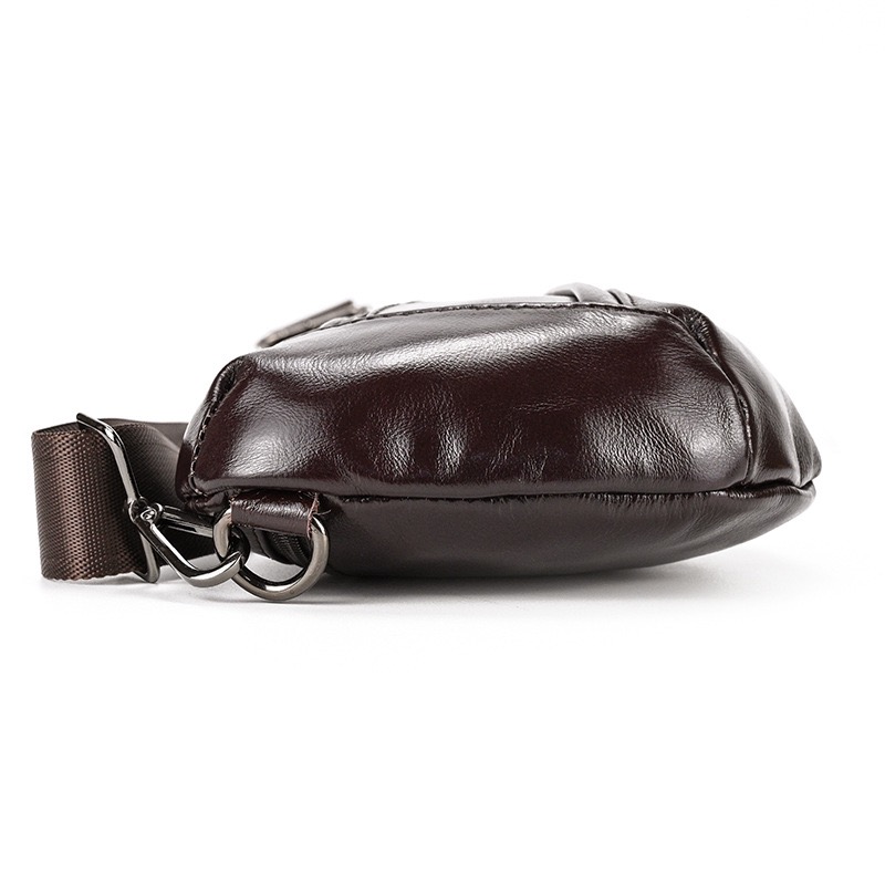 Irregular Genuine Leather Fashion Chest Bag CB01