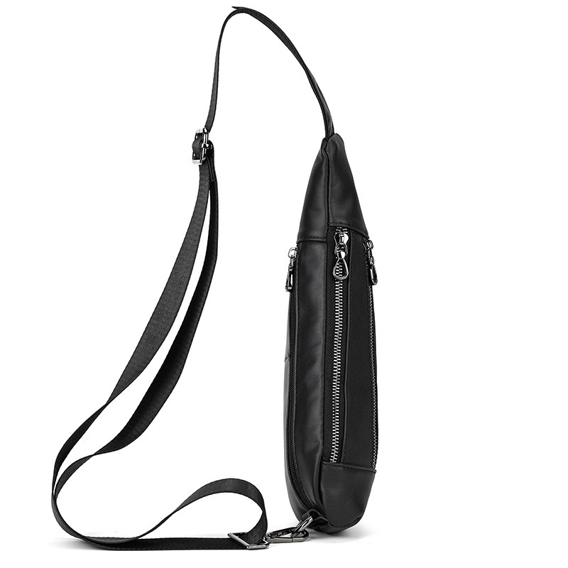 Irregular Genuine Leather Fashion Chest Bag CB01