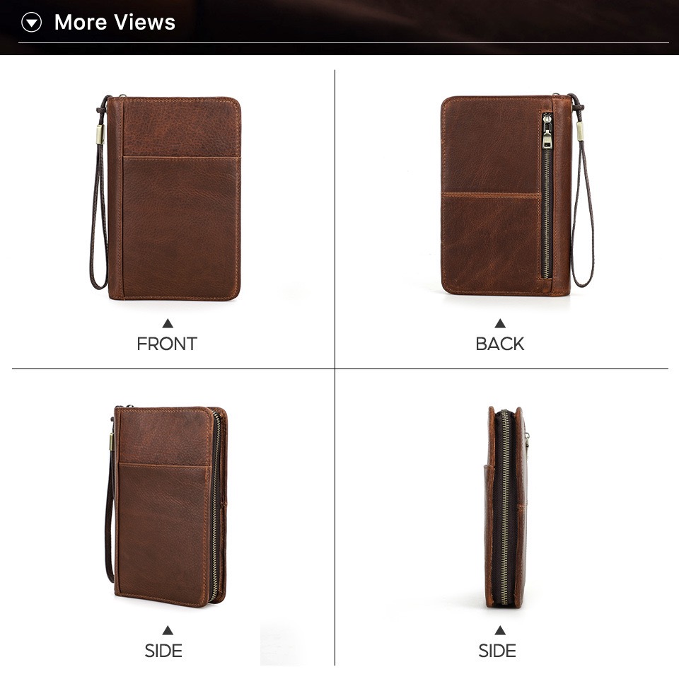 Crazy Horse Leather Cigar Case & Multifunctional Clutch LB13