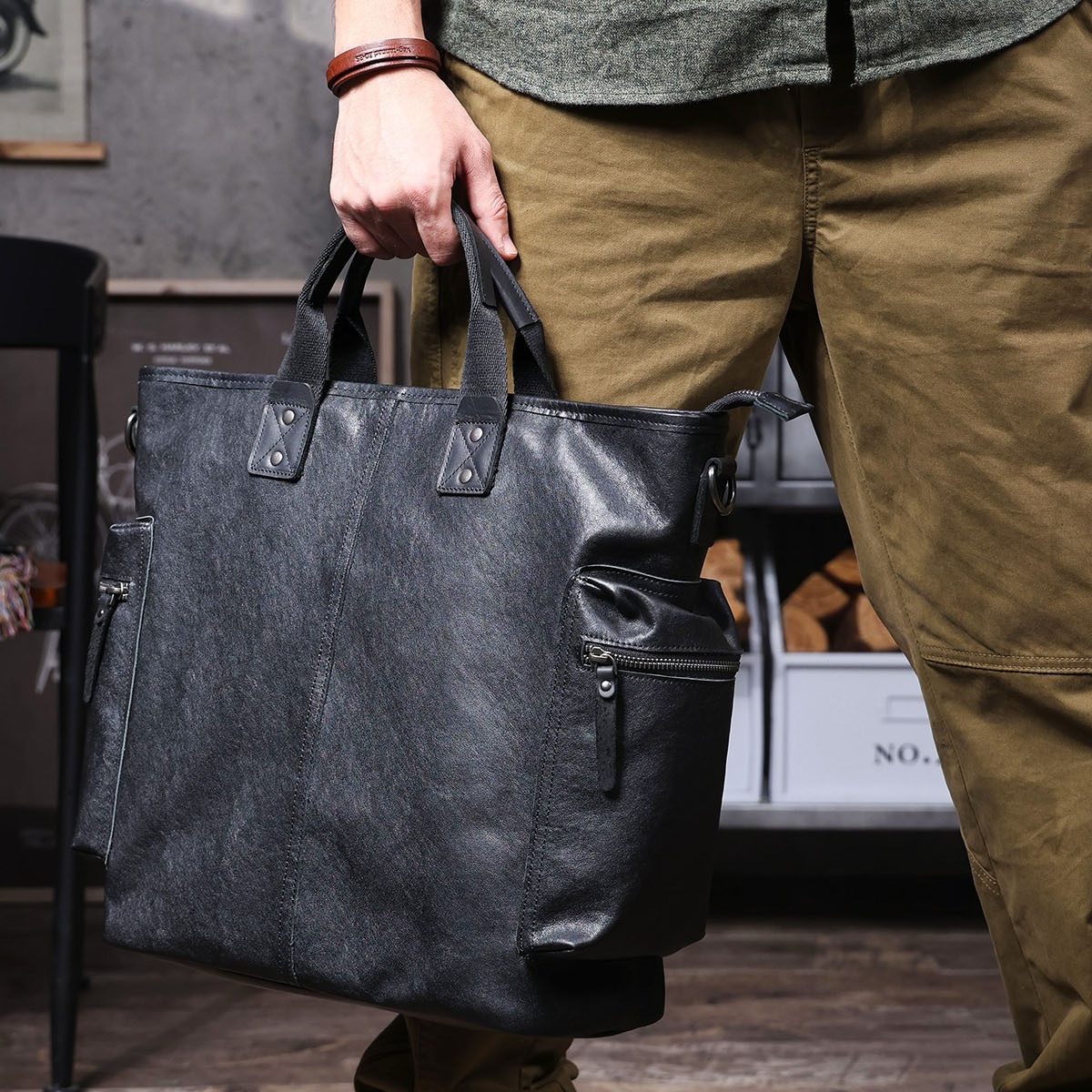Men's Original Design Large-Capacity Genuine Leather Bag LB15