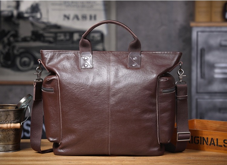 Men's Original Design Large-Capacity Genuine Leather Bag LB15