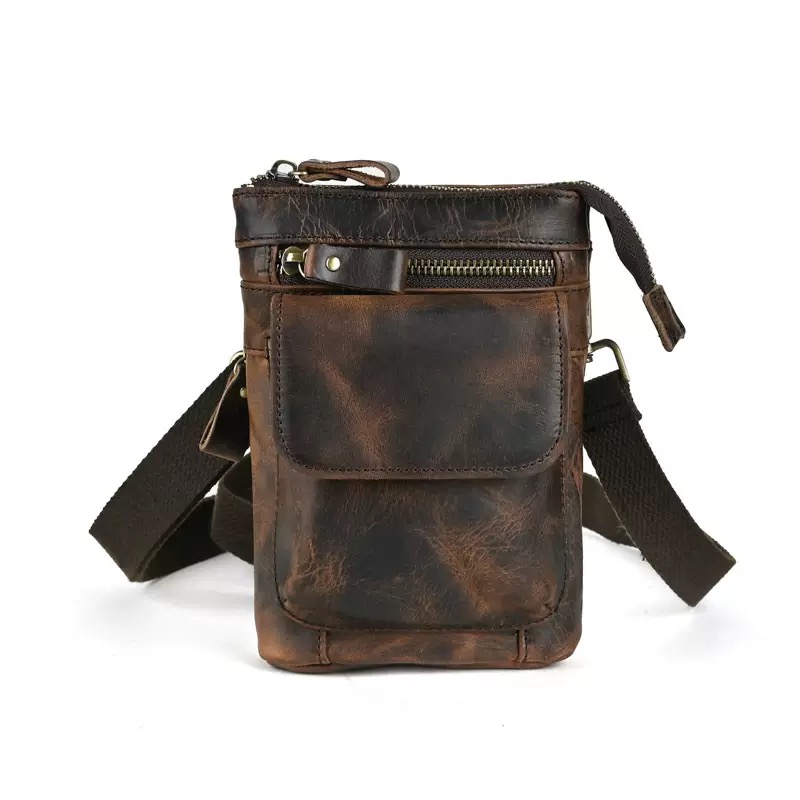Genuine Leather Multi-functional Waist Pack & Crossbody Bag LB14
