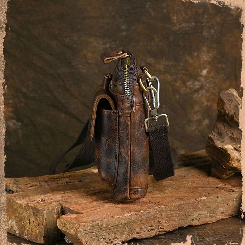 Genuine Leather Multi-functional Waist Pack & Crossbody Bag LB14