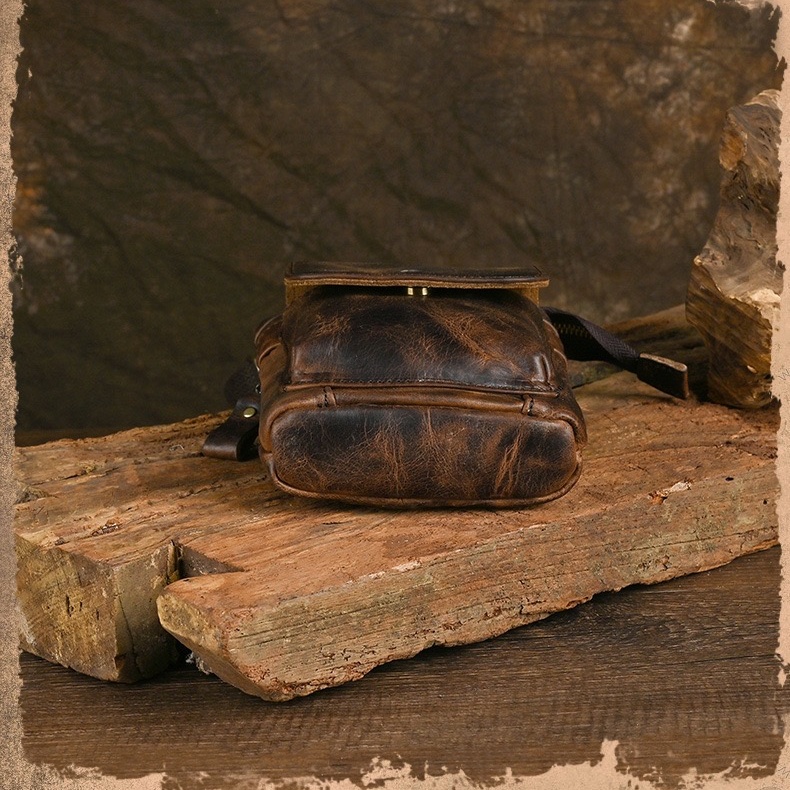 Genuine Leather Multi-functional Waist Pack & Crossbody Bag LB14