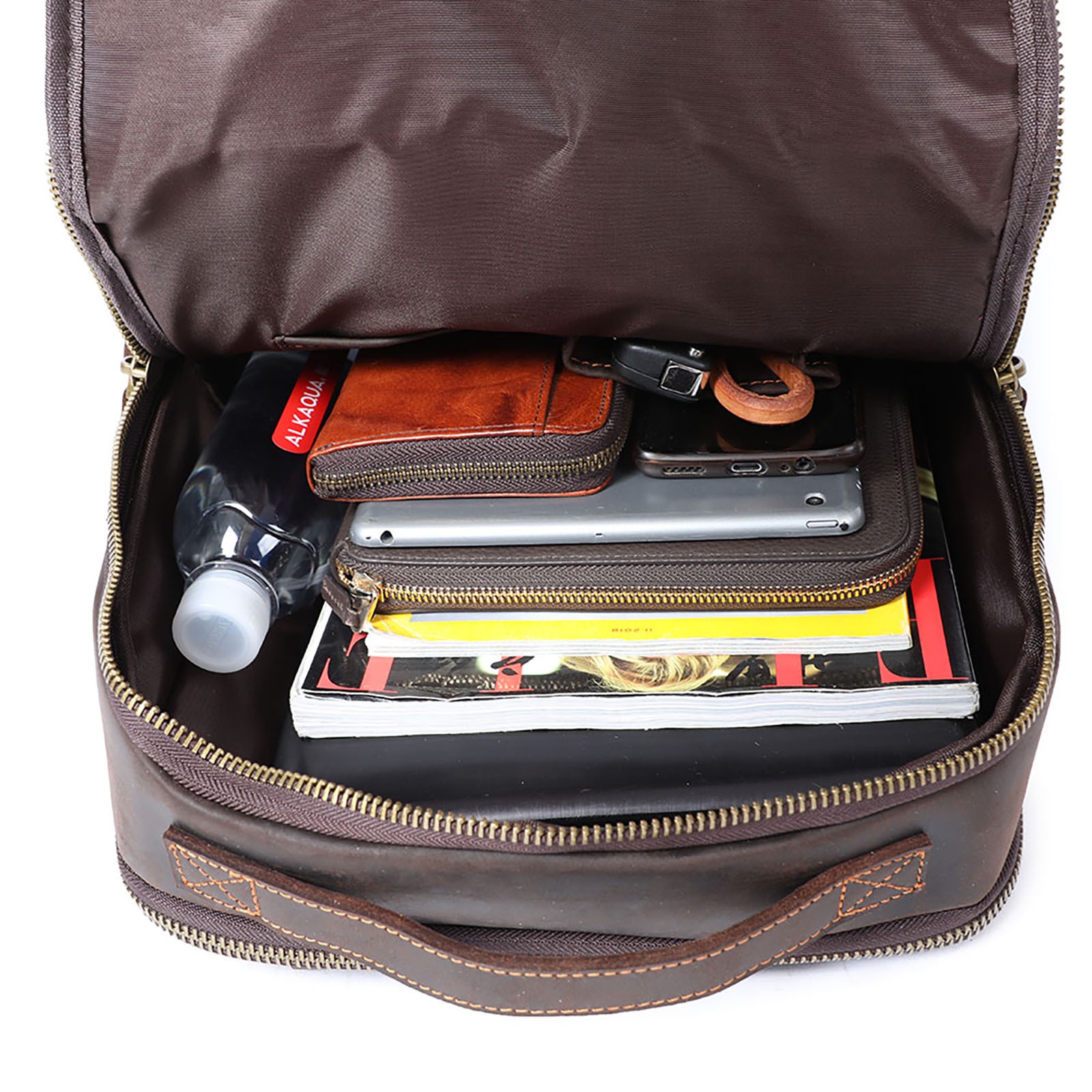 Vintage-Rucksack aus echtem Leder BP01