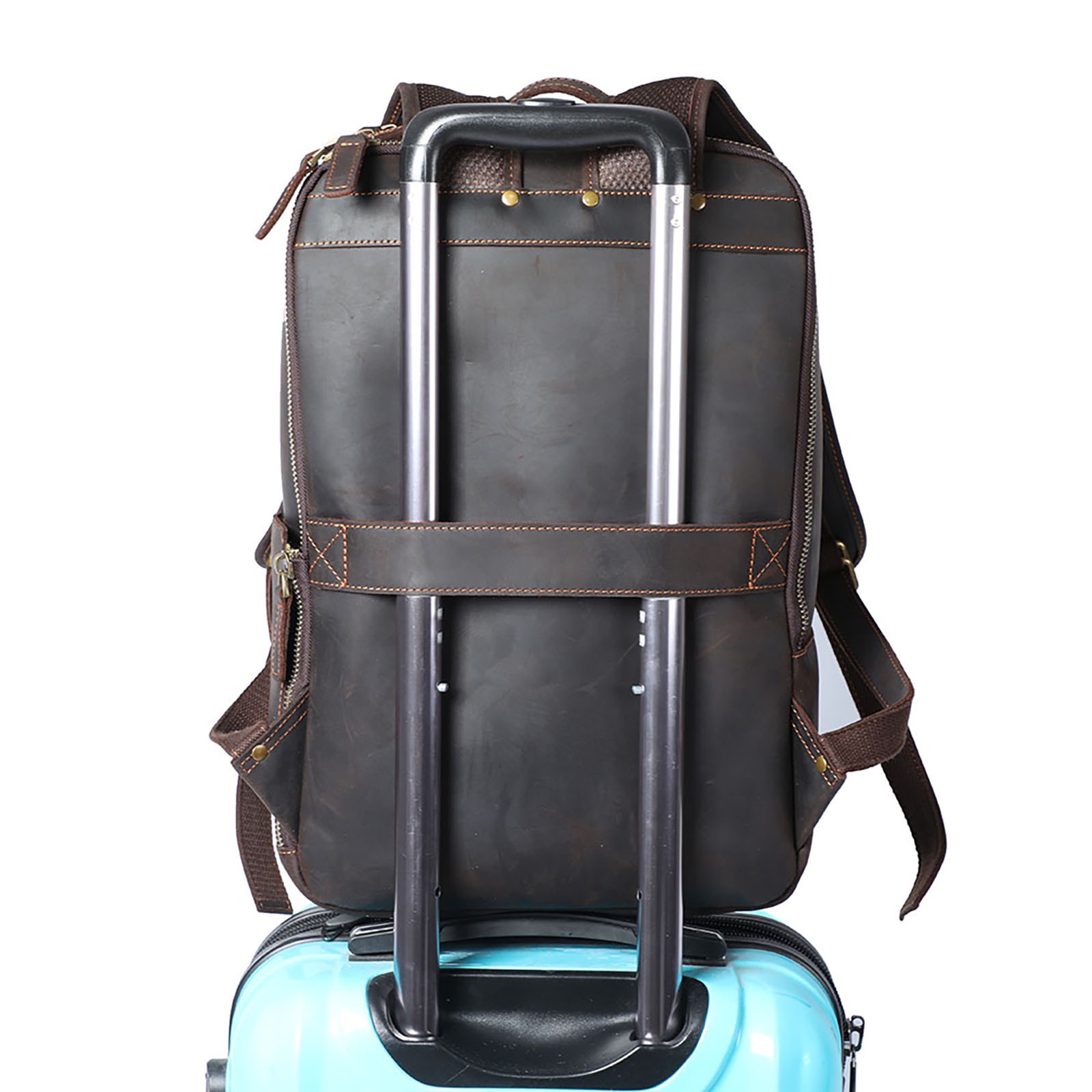 Vintage-Rucksack aus echtem Leder BP01