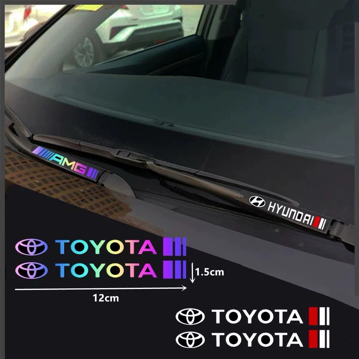 Autowischeraufkleber mit LOGO 2 Stück