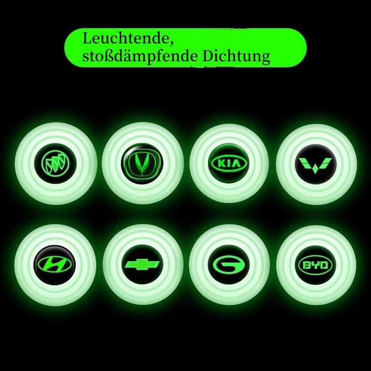 Autotür-Stoßdämpferdichtung leuchtend mit LOGO 4 Stück
