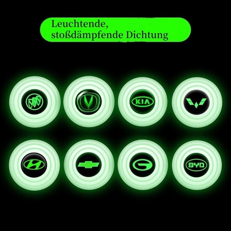 Autotür-Stoßdämpferdichtung leuchtend mit LOGO 4 Stück
