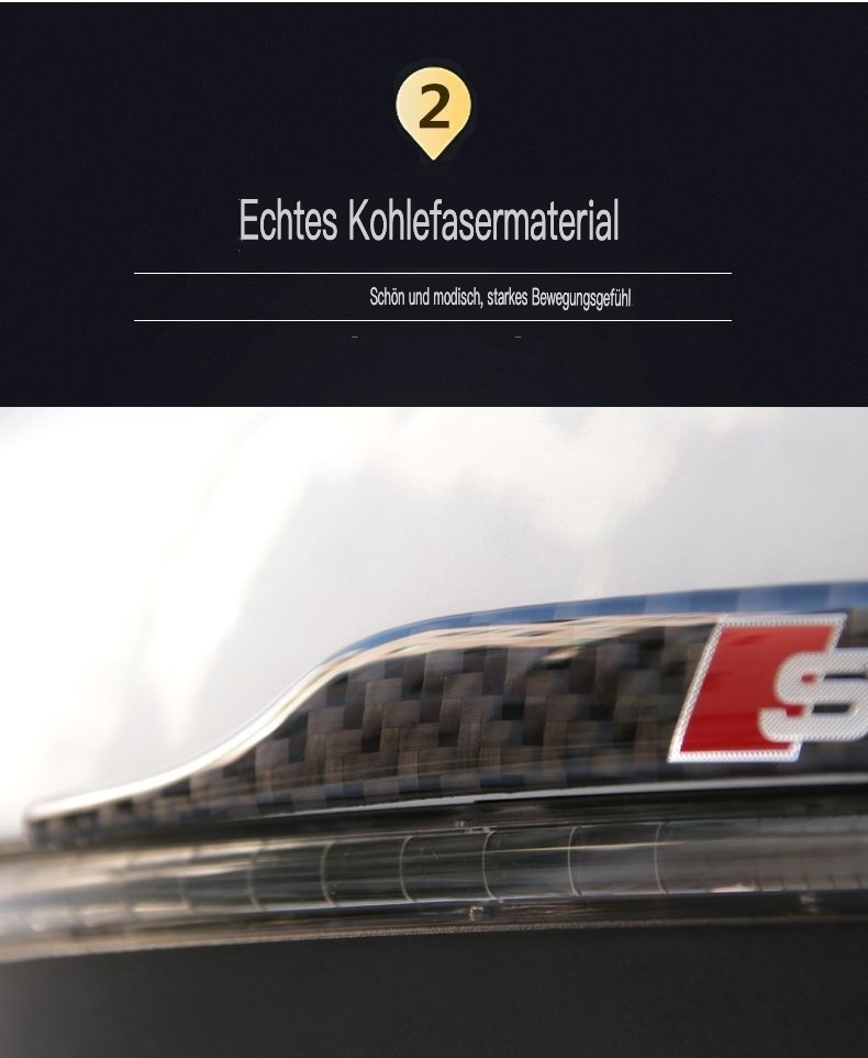 Antikollisionsstreifen für Rückspiegel aus Kohlefaser mit LOGO