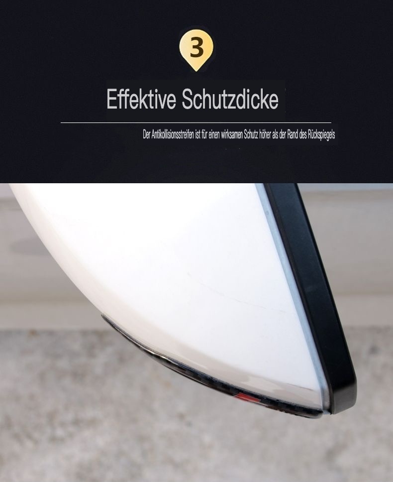 Antikollisionsstreifen für Rückspiegel aus Kohlefaser mit LOGO