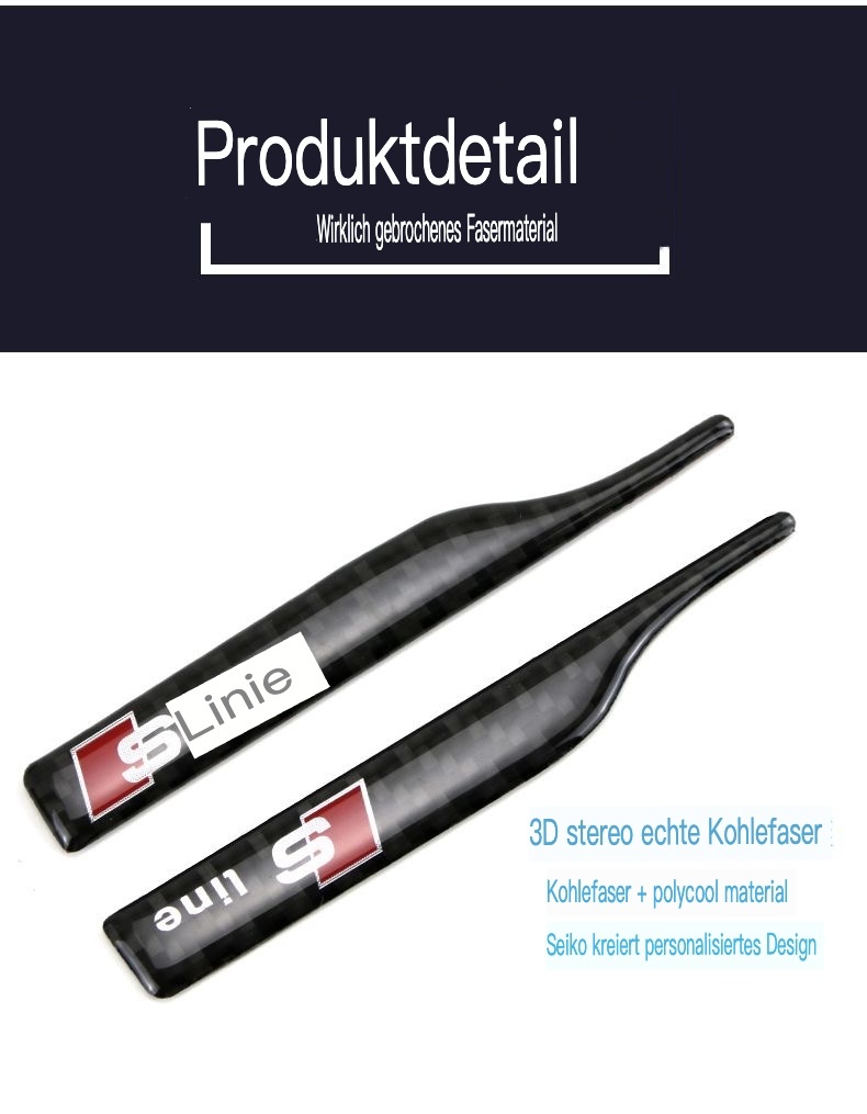 Antikollisionsstreifen für Rückspiegel aus Kohlefaser mit LOGO