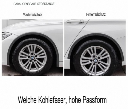 Antikollisionsstreifen für die Augenbraue der Autoräder aus Kohlefaser