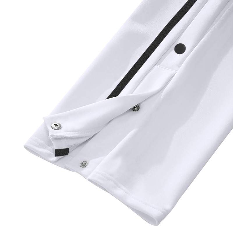 Lässige Herrenhose mit Knopfleiste, lockerem, geradem Bein