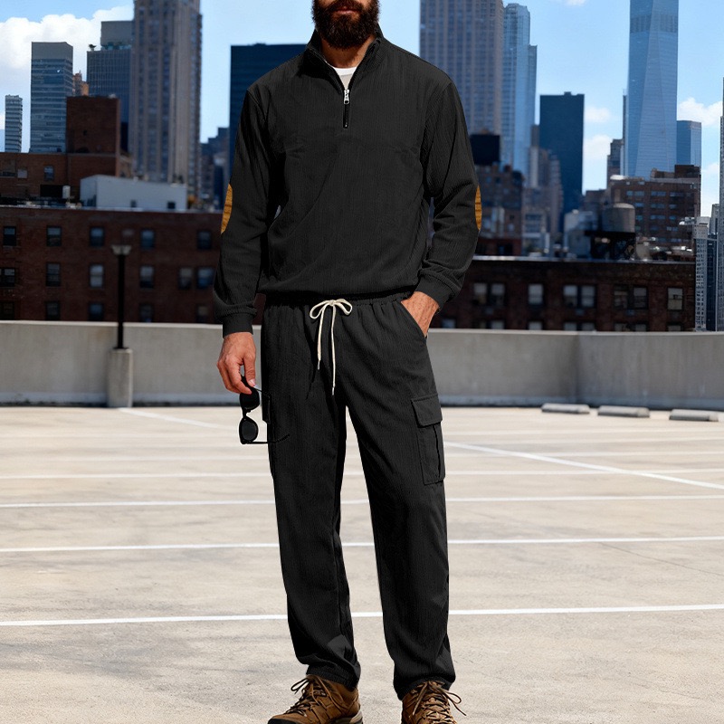 Herren-Cord-Sweatshirt-Set für Outdoor-Aktivitäten