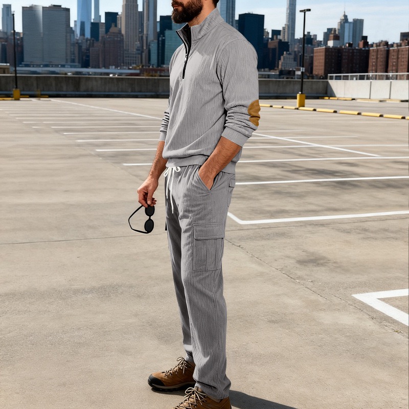 Herren-Cord-Sweatshirt-Set für Outdoor-Aktivitäten