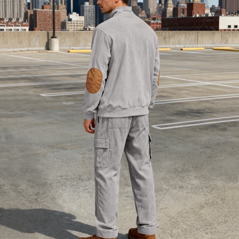 Herren-Cord-Sweatshirt-Set für Outdoor-Aktivitäten