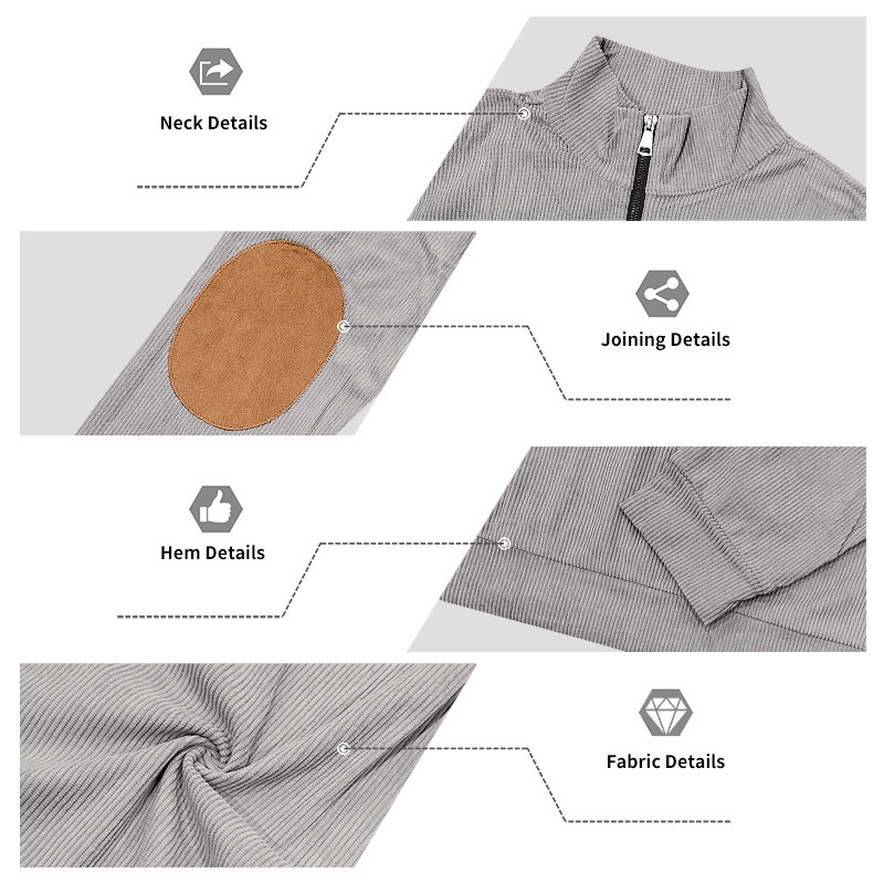 Herren-Cord-Sweatshirt-Set für Outdoor-Aktivitäten